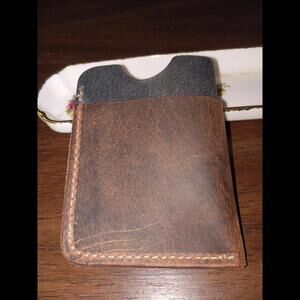 Leather Minimalist Credit Card Holder Front Pocket Men Wallet Slim Rugged New